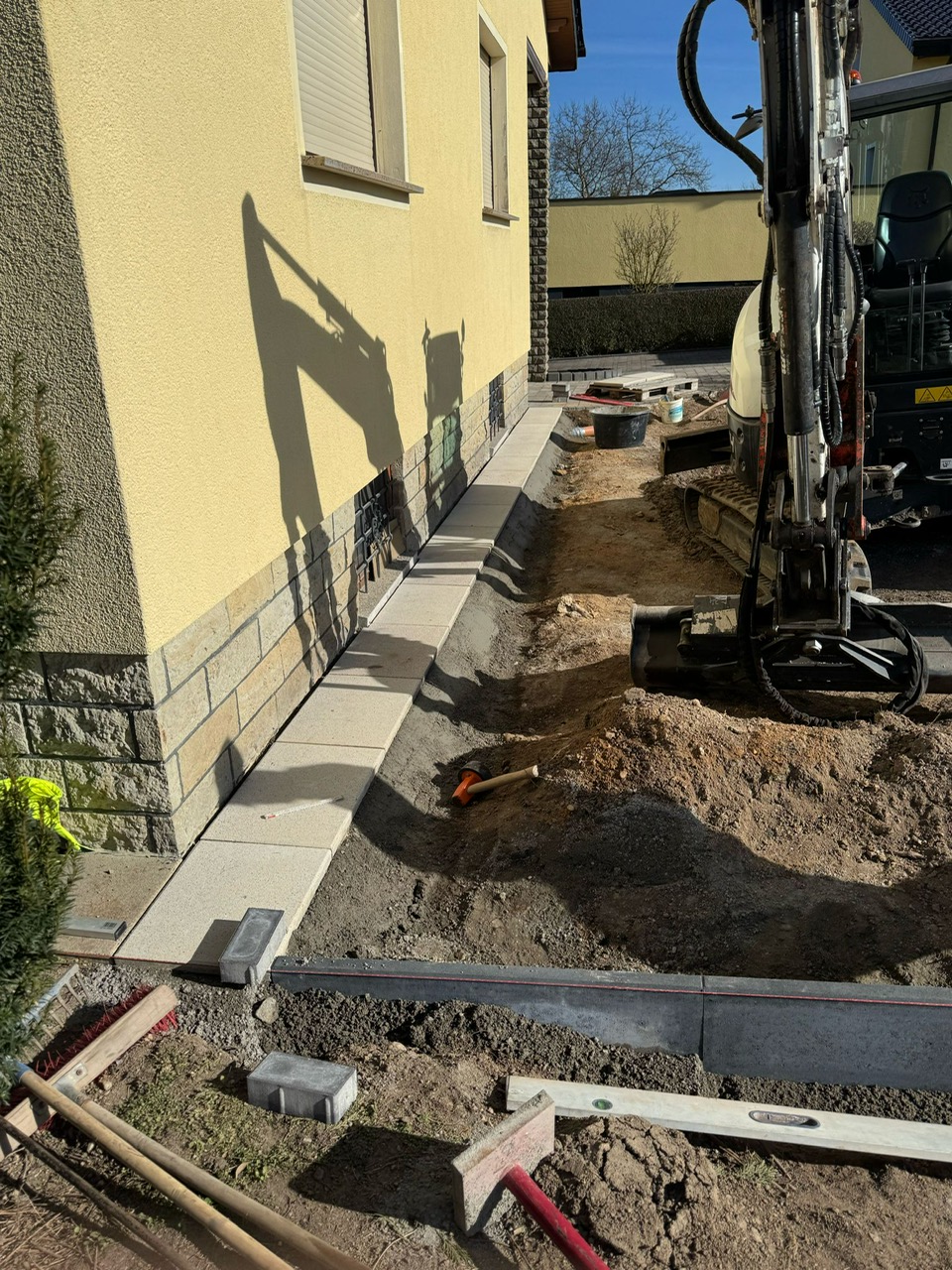 baggerarbeiten einfahrt grimma